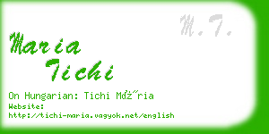 maria tichi business card